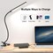 LED Desk Lamp with Eye-Caring LED Light and Metal Clip, 11 Level Brightness 3 Color Modes, Power by USB Port 5W Flexible Gooseneck Reading Light for Home and Office (5W, Black)